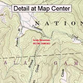  USGS Topographic Quadrangle Map   Scaly Mountain, North 