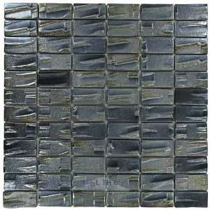  Moon collection 1 x 2 recycled glass tile on 12 3/8 x 