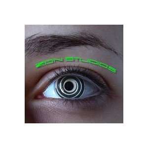 com Movie Quality Monster Makers Colored Contact Lenses Black Spiral 