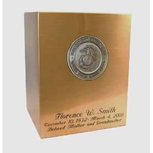  Marine Corps Sheet Bronze Snap Top Cremation Urn