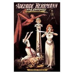  Vintage Art Adelaide Herrmann and Company Hindoo Magic 