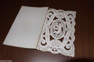 VICTORIAN LACE VALENTINE CARD PAPER VINTAGE WOOD 1800S  