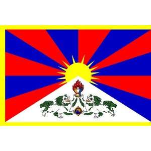  Tibet 3ft x 5ft Printed Polyester Flag Patio, Lawn 