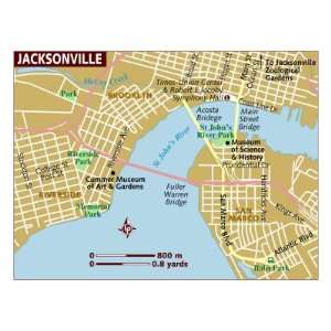  Map of Jacksonville, United States, North America 