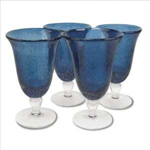  Artland 50943B Iris Footed Tea Glass in Slate Blue (Set of 