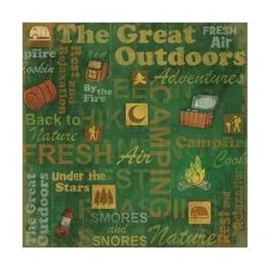   Outdoors/Camping Paper 12X12 Campfire Collage Arts, Crafts & Sewing