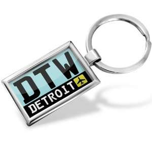 Keychain Airport code DTW / Detroit country United States   Hand 