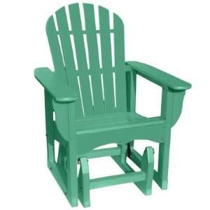    Adirondack Single Glider   Aruba Blue Patio, Lawn & Garden