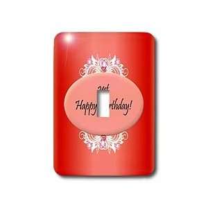 Edmond Hogge Jr Birthdays   Red 21st Birthday   Light Switch Covers 