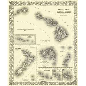  STATE OF HAWAII (HI) BY J.H. COLTON MAP 1856