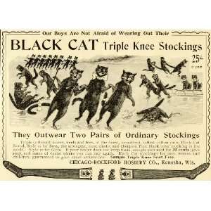   Knee Stockings Ice Skating Kittens   Original Print Ad