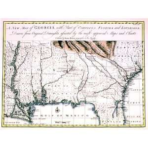  Georgia, Gulf Coast and Lower Mississippi 1748 Antique 