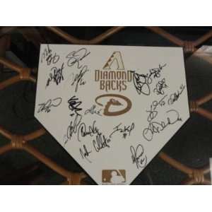  2011 Arizona Diamondbacks Team Signed Home Plate Upton 