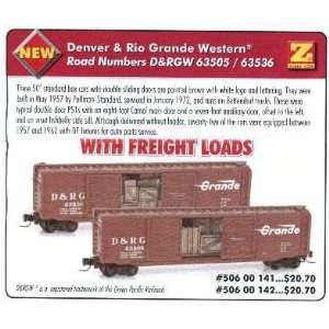  MicroTrains Z Denver & Rio Grande 50 Boxcar Double Door w 