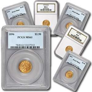  $2.50 Liberty Gold Coins (MS 61)   (NGC or PCGS 