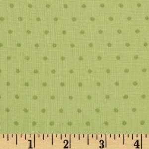  44 Wide Love Me Love Me Not Dots Green Fabric By The 