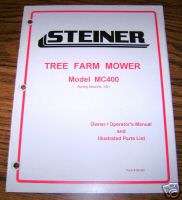 Steiner Tractor MC400 Mower Operators & Parts Manual  