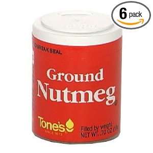 Tones Ground Nutmeg, .60 Ounce Grocery & Gourmet Food