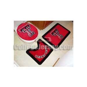  Texas Tech Red Raiders 3 Pc Bath Rug Set Memorabilia 