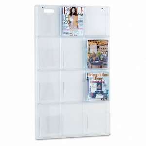 12 Compartments, 30w x 2d x 49h, Clear   Sold As 1 Each   Unobtrusive 