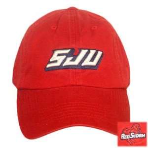  FITTED COTTON WASH CAP HAT SAINT JOHNS RED STORM MED 