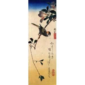   Art Utagawa Hiroshige Java sparrow and magnolia