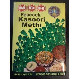 Peacock Kasoori Methi (2.2 Lbs /1 Kg) (Pack of 2)  Grocery 