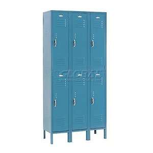  Double Tier 12x12x36 6 Door Ready To Assemble Blue