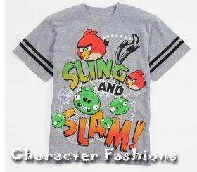 ANGRY BIRDS Short Sleeve Shirt Tee Size 8 10 12 14 16 18 S M L XL 