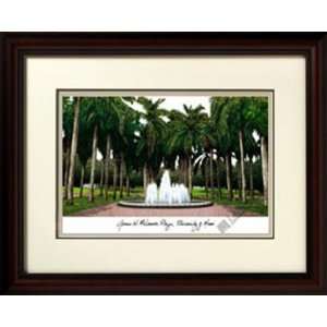  University of Miami Hurricanes Framed Lithograph Print 