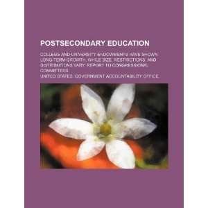  Postsecondary education college and university endowments 