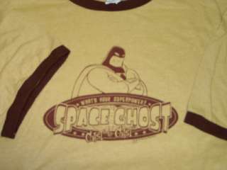 Space Ghost TV Animation Name Logo Ringer T Shirt  