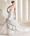 NEW Anjolique Taffeta Trumpet Wedding Dress Gown sz 8 6  