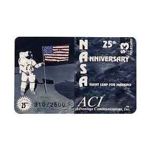 Collectible Phone Card $3. NASA Moon Landing 25th Anniversary A 