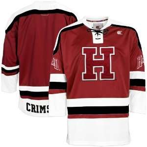  Harvard Crimson Face Off Replica Hockey Jersey   Harvard 
