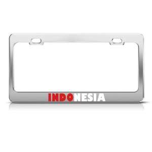  Indonesia Flag Country Metal license plate frame Tag 