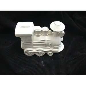  Ceramic bisque unpainted train bank 5 