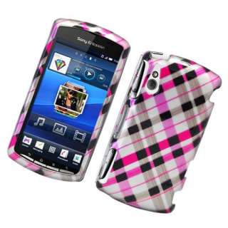 Sony Ericsson Xperia Play Pink Check Hard Phone Case  