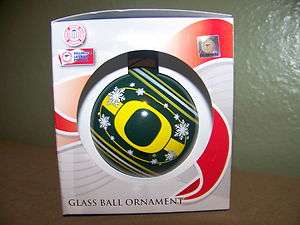 University of Oregon Ducks Glass Ball Ornament  