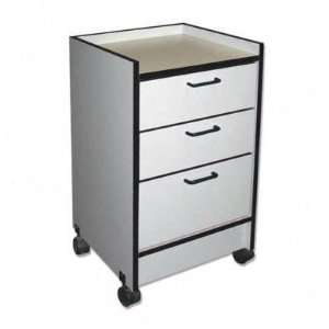  Mobile Cart,3 Drawers,18 1/2x18 1/2x30,Folkstone Gray 