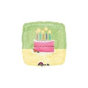   Fancy Birthday Cake (B17)   Mylar Balloon Foil
