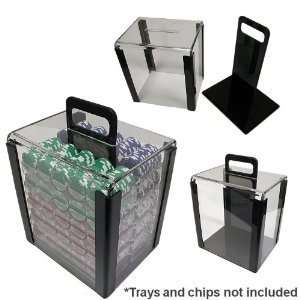 Da Vinci Acrylic Poker Chip Carrier with 1,000 Chip Capacity  