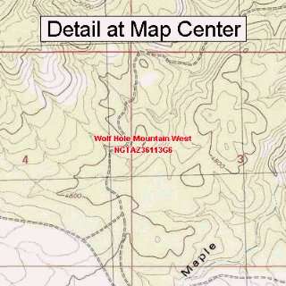  USGS Topographic Quadrangle Map   Wolf Hole Mountain West 