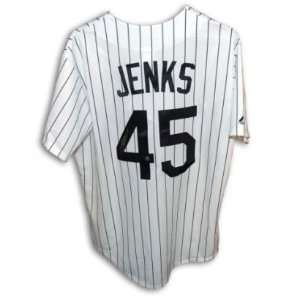 Bobby Jenks Signed White Sox White Majestic Jersey