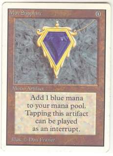 Grade NM SEMI PLAYED Mox Sapphire POWER 9.Its from the Unlimited 