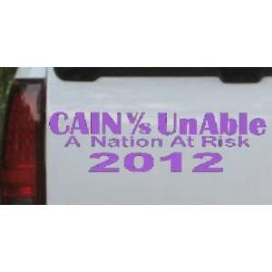  Purple 44in X 12.5in    Cain Verses UnAble 2012 Political 
