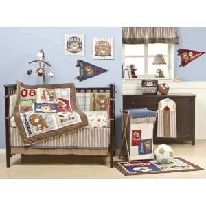    Kids Line Four Piece Crib Bedding Set, Animal All Stars Baby