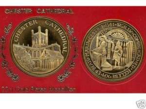 22KT GOLD MEDAL CHESTER CATHEDRAL COIN UNITED KINGDOM  