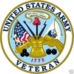 United States Army Veteran Window Decal Sticker 3.5  
