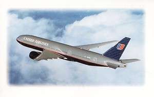 M305 Modern Postcard United Airlines takes delivery of new 777  